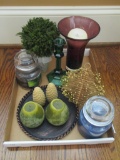 Lot - Misc. Candles & Candle Holders