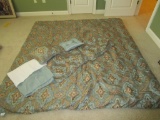 Bradfield Comforter Set.  Queen w/Bed Skirt, 2 Pillow Shams, & 2 Accent Pillows