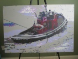 Screen Print of Boat on Canvas   20