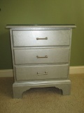 3 Drawer  Chest w/Chic Silver Finish   27