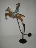 Metal Cowboy Riding Horse 20