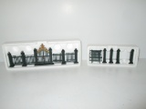 Lot - Dept. 56 The Heritage Village Collection - Wrought Iron Gate & Fence, and Fence