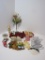 Lot - Misc. Christmas Décor - Some Hand Crafted Pieces