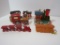 Lot - Misc. Christmas Décor - Dept. 56 - 3 Piece Train, 2 Train Ornaments, etc.