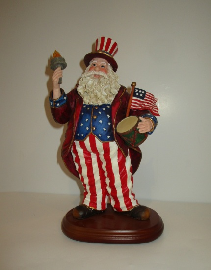 "Uncle Sam" Santa - Molded Resin Figurine