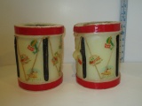 Pr. Drum Candles by Penn Candles.  One Original Label.  Used