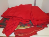 Lot - Misc. Christmas Tree Skirt & Table Cloths