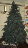 8' Faux Christmas Tree - Pre-lit - Not sure is lights work.