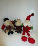 Lot - Misc. Cloth Santas - 1-Red Shelf Sitter (20