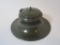 Pewter Ink Well w/Ironstone Insert - Hinged Lid    (Needs reattaching)  6