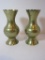 Etched Brass Vases   5 5/8