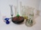 Glass Lot - Vases, Candleholders, Coasters - See all pictures