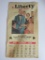 1929 Liberty 5 cent Wall Calendar Advertisement  for Southpoint Federal Credit Union,