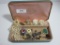 Jewelry Case w/Misc. Vintage Earrings & Other    - See pictures