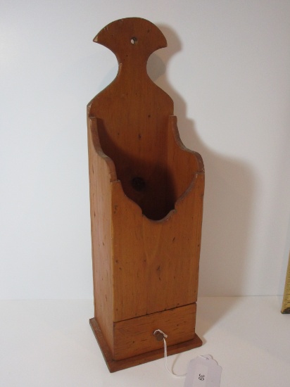 Pine Candle Box w/Drawer      18"