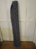 Large Bolt of Upholstery Fabric - Nice Color - Hunter Green Background w/Salmon