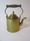 Small Brass Tea Pot w/Engraving  4 1/2