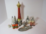 Great Lot of Vintage Salt & Pepper Shakers - Pewter, Copper, Glass, Pre-Ban Ivory &