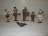 5 Scottish Hand Painted Figurines  Approx. 3