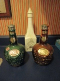 3 Empty Decorative Liquor Bottle   - See pictures