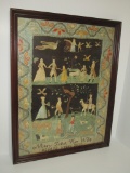 Awesome 1802 Sampler by 12 yr. old Mary Follex.  Beautiful Hand Embroidered Piece.
