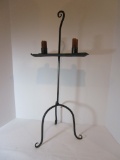 Wrought Iron 2 Arm Candle Holder   25