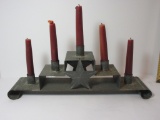 Tin Stacking Candlestick Stand w/Star Motif    Approx. 17