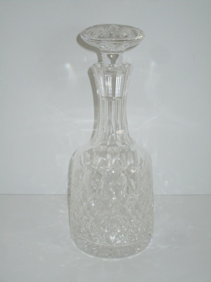 Pressed Glass Decanter   10 1/2"