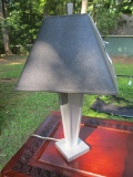 Contemporary Lamp w/Black Shade  23 1/2
