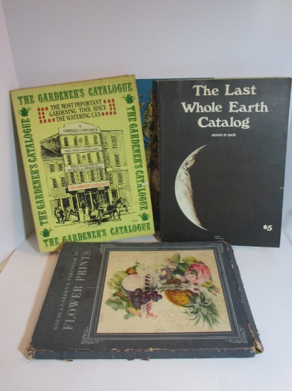 Lot - Coffee Table Books.  The Last Whole Earth Catalogue, The Gardener's Catalogue,