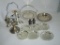 Lot - Misc. Silverplate & Sterling Candlestick & Salt Shakers