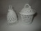 Lot - Porcelain Bell & Covered Jar w/Pierced Design -  Bell 4