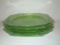 Lot - 5 Green Depression Glass  9 1/2