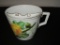 Porcelain Mustache Cup w/Yellow Flowers