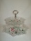 2 Tiered Glass Serving Dish w/Christmas Design