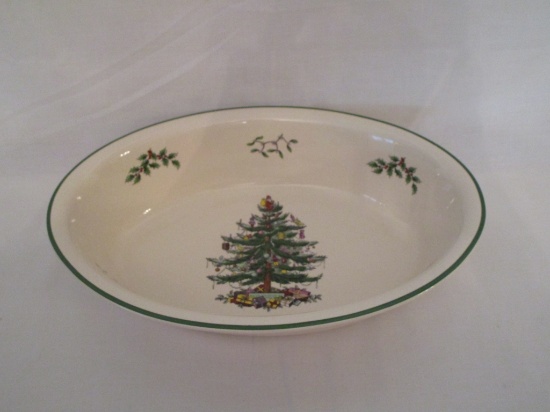 Spode Christmas Tree 12 1/2" Oval Bowl