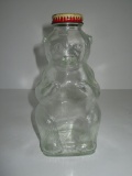 Vintage Glass Bear Syrup Jar / Bank