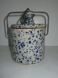 Ceramic Spackleware Cheese Jar