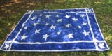Blue & White Star Quilt - Full Size, Factory Made
