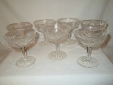 Lot - 7 Waterford Tall Footed Sherbets - Rare Ashling Pattern