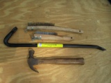 Hammer, Crowbar, Wire Brushes