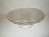 Pressed Glass Pie Plate   3