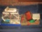 Lot - Misc. Sewing Supplies, Sewing Box, Patches, Trim, etc.