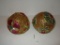 Lot - Joyeux Noel Ornaments (2) - Hand Decorated