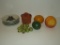 Lot - Stone Fruit Mustard Pot & 4