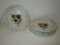 5 Sweet Pansy Plates w/ Pierced Edge  7 1/2