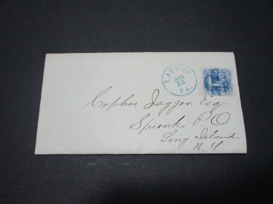 Scott 114 - Post Civil War Letter Dated April 13, 1869 From Easton, PA.  Soldier