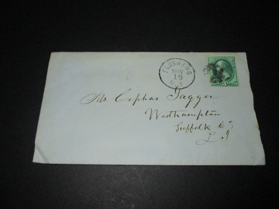 Scott 136 - Post Civil War Letter Dated November 16, 1870 Flushing NY