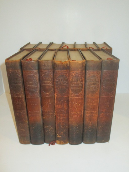 RARE FIND!  14 Leather Bound Volumes of Elbert Hubbard's "Little Journeys"