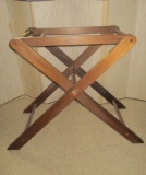 Wooden Folding Base For Tray Marked Berea College